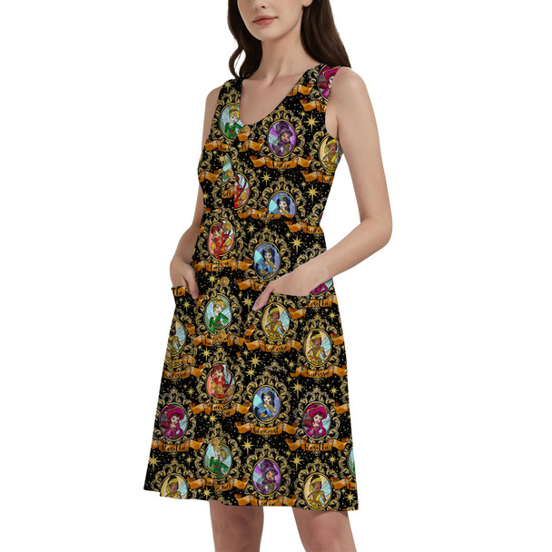 Button Front Pocket Dress - Tinker Bell And Her Pirate Fairies