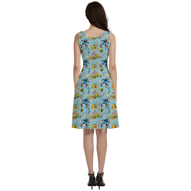 V-Neck Pocket Skater Dress - Dopey's Challenge RunDisney Inspired