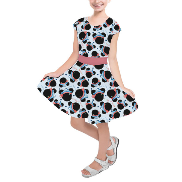 Girls Short Sleeve Skater Dress - A Pirate Life for Mickey