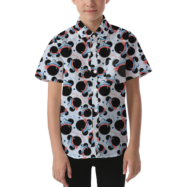 Kids' Button Down Short Sleeve Shirt - A Pirate Life for Mickey