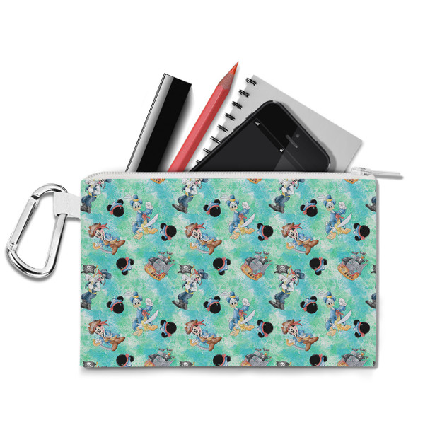 Canvas Zip Pouch - Mickey Donald Goofy Pirate Crew