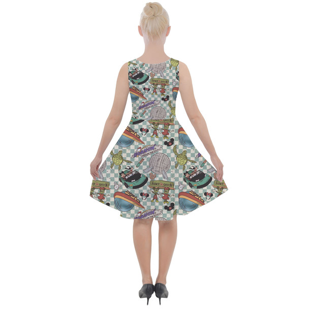 Skater Dress with Pockets - Hand Drawn Epcot