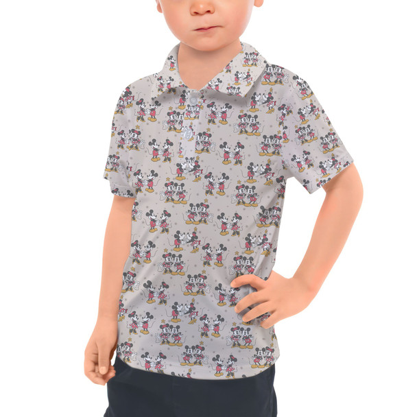 Kids Polo Shirt - Retro Mickey & Minnie