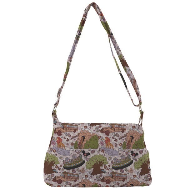 Shoulder Pocket Bag - Hand Drawn Animal Kingdom