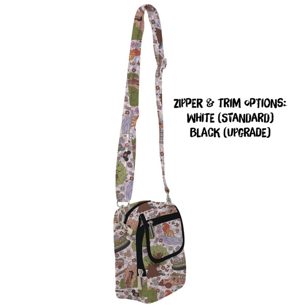 Belt Bag with Shoulder Strap - Hand Drawn Animal Kingdom