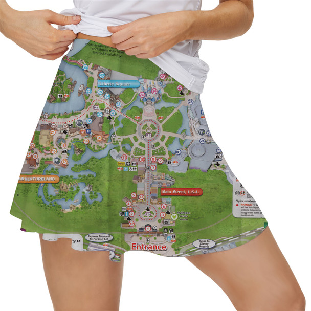 Women's Skort - Magic Kingdom Map