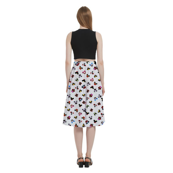 A-Line Pocket Skirt - Villains Mouse Ears