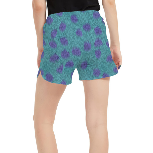 Women's Run Shorts with Pockets - Sully Fur Monsters Inc Inspired
