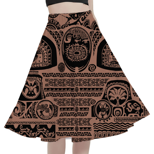 A-Line Pocket Skirt - Maui Tattoos Moana Inspired