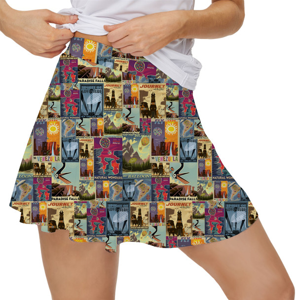 Women's Skort - Pixar Up Travel Posters