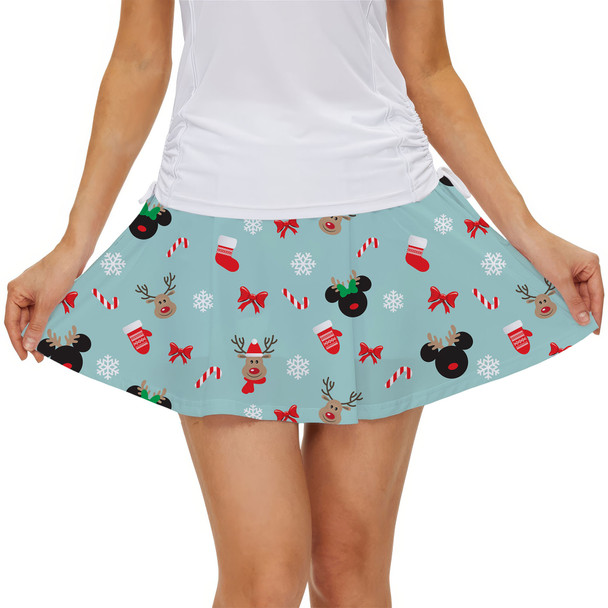 Women's Skort - Christmas Mickey & Minnie Reindeers