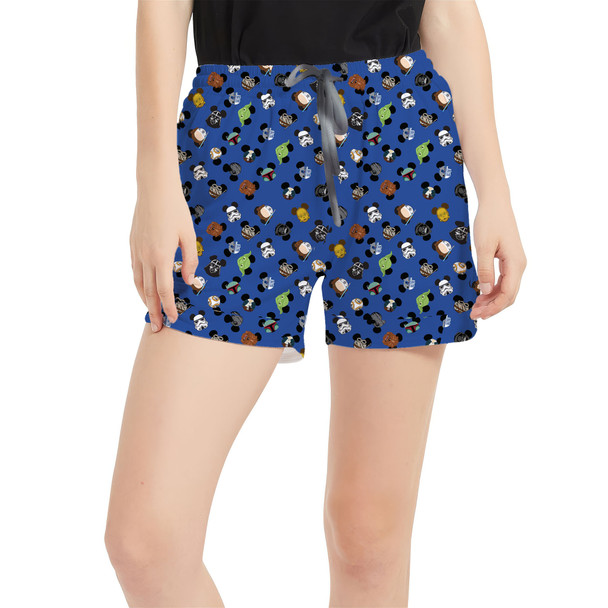 Women's Run Shorts with Pockets - Star Wars Mouse Ears