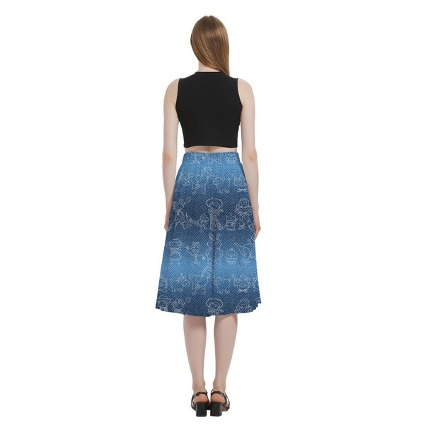 A-Line Pocket Skirt - Toy Story Line Drawings