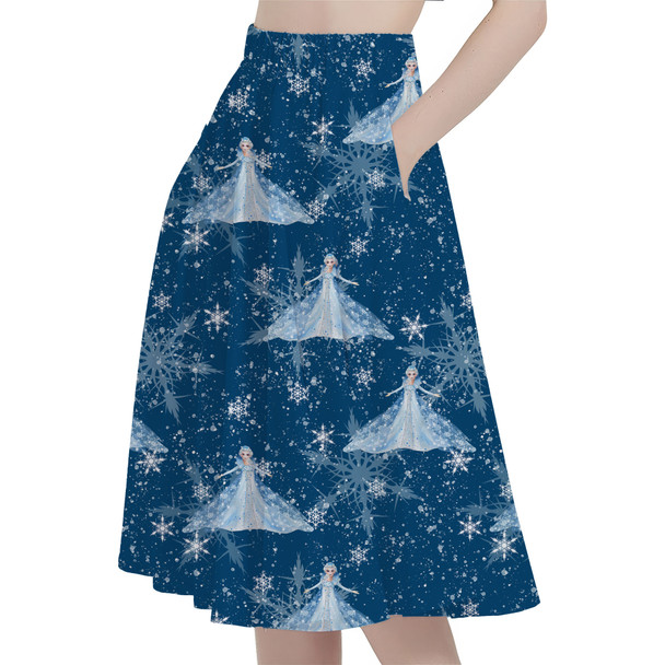 A-Line Pocket Skirt - Elsa Crystals