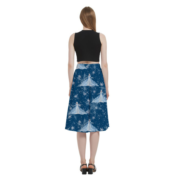 A-Line Pocket Skirt - Elsa Crystals