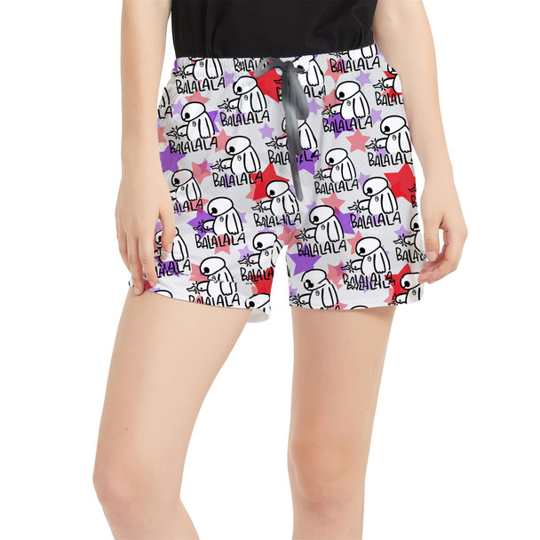 Women's Run Shorts with Pockets - Baymax Balala Big Hero 6 Inspired