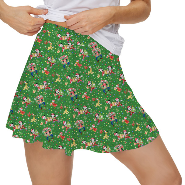 Women's Skort - Mickey & Friends Celebrate Christmas