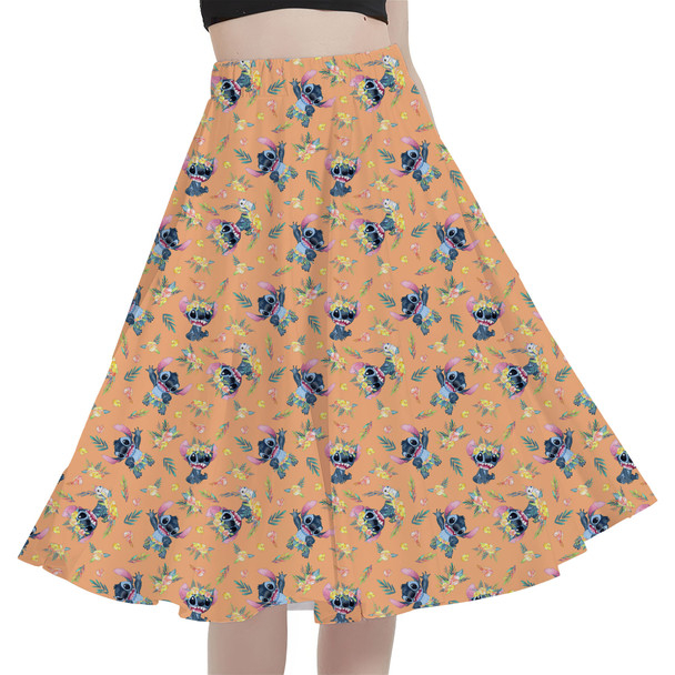 A-Line Pocket Skirt - Tropical Stitch