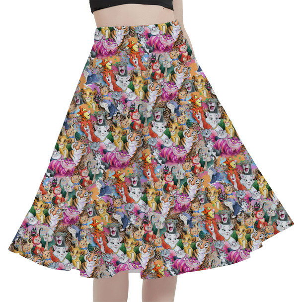 A-Line Pocket Skirt - Cats of Disney