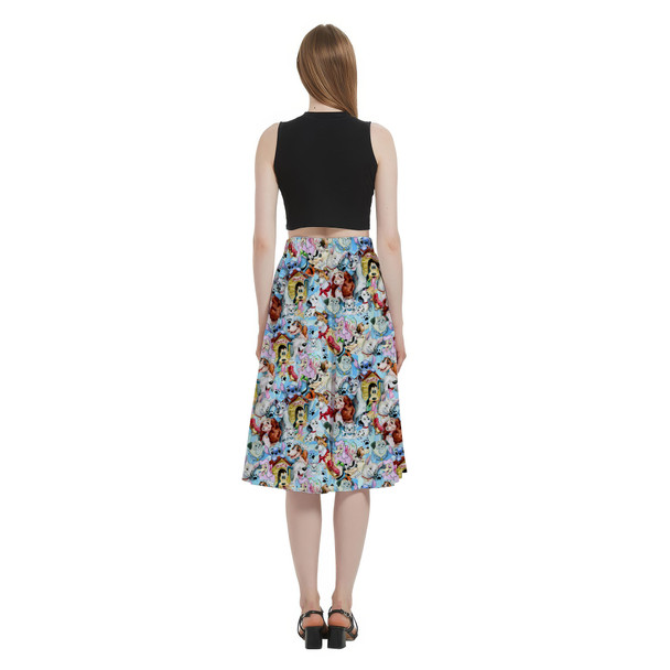 A-Line Pocket Skirt - Dogs of Disney