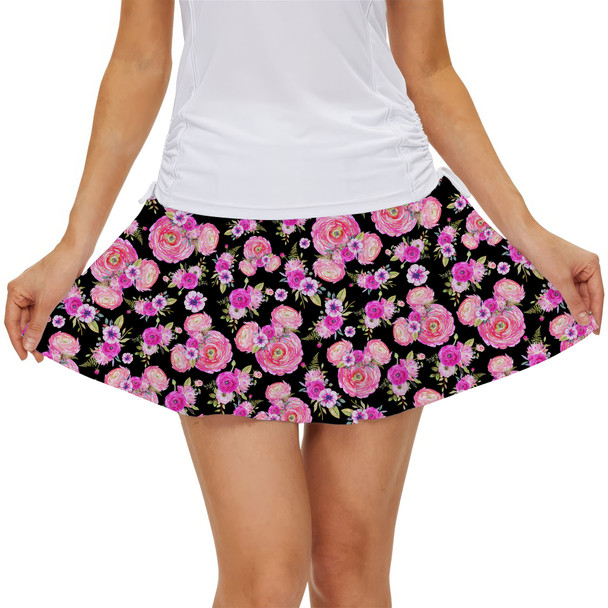 Women's Skort - Fuchsia Pink Floral Minnie Ears