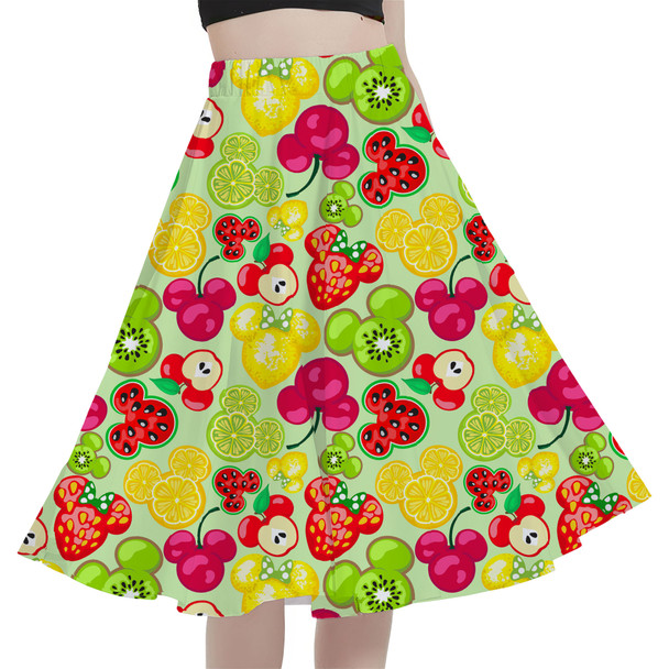 A-Line Pocket Skirt - Mickey's Fruit Fiesta