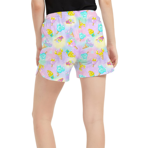 Women's Run Shorts with Pockets - Pastel Ice Cream Dreams