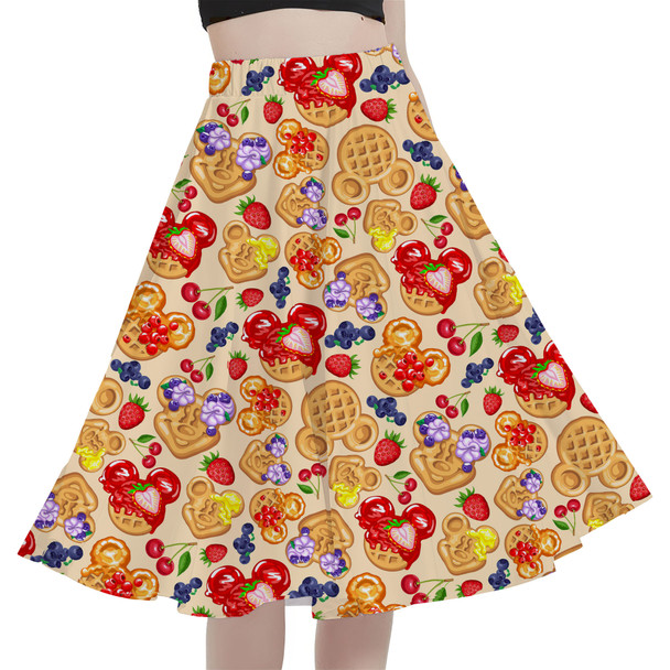 A-Line Pocket Skirt - Magical Breakfast Waffles
