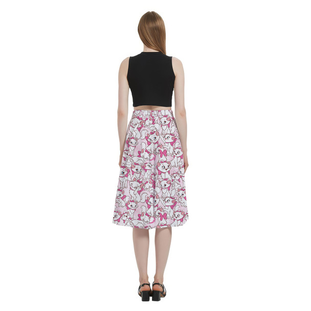 A-Line Pocket Skirt - Marie with her Pink Bow