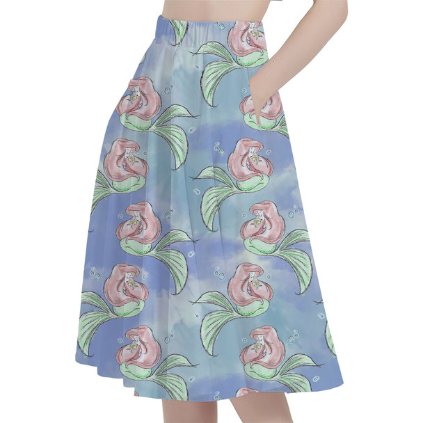 A-Line Pocket Skirt - Sketch of Ariel