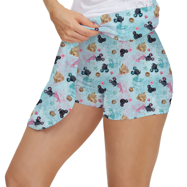 Women's Skort - Watercolor Minnie Mermaids