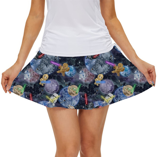 Women's Skort - Watercolor Star Wars Battle