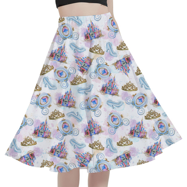A-Line Pocket Skirt - Watercolor Cinderella