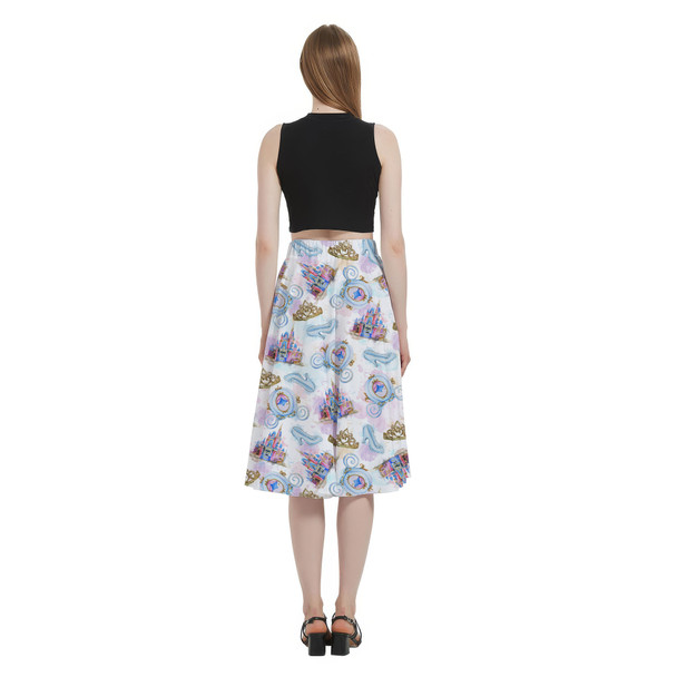 A-Line Pocket Skirt - Watercolor Cinderella