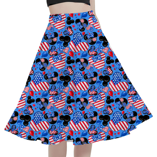 A-Line Pocket Skirt - Mickey's Fourth of July