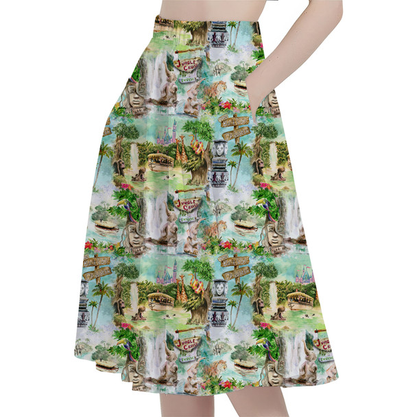 A-Line Pocket Skirt - Jungle Cruise Ride