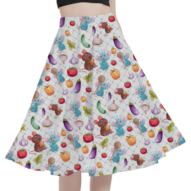 A-Line Pocket Skirt - Ratatouille Veggies