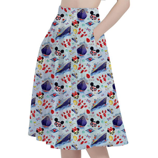 A-Line Pocket Skirt - Cruise Disney Style