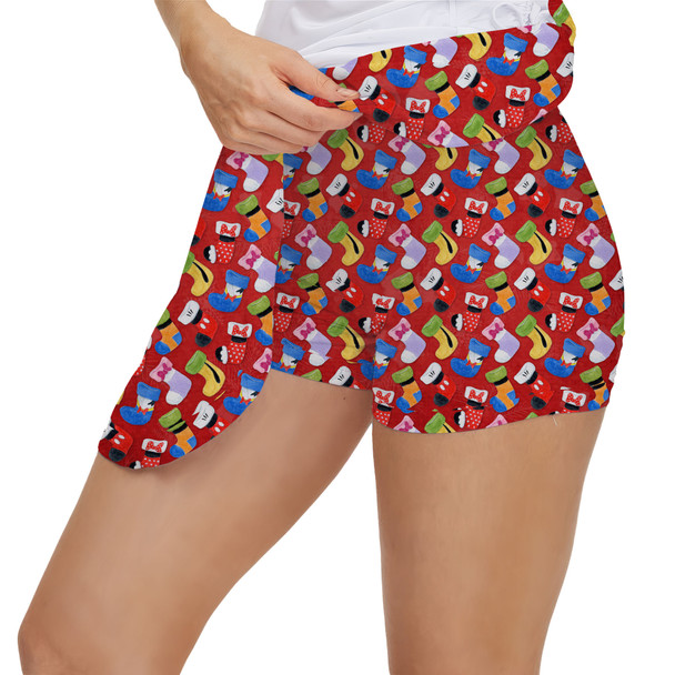 Women's Skort - Mickey & Friends Christmas Stockings
