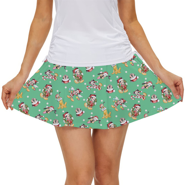 Women's Skort - Merry Mickey Christmas