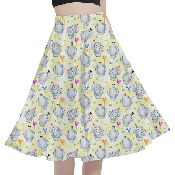 A-Line Pocket Skirt - Festive Baymax