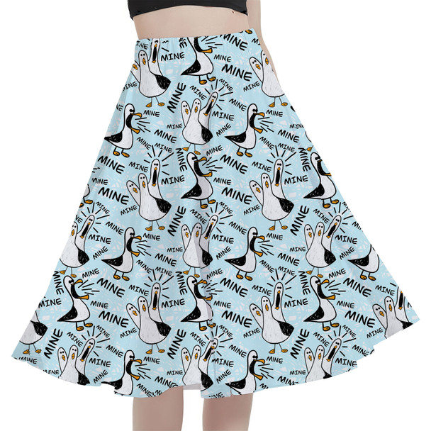 A-Line Pocket Skirt - Mine Mine Mine Seagulls Pixar Inspired