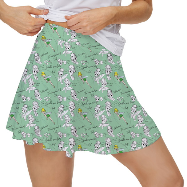 Women's Skort - Drawing Tinkerbell