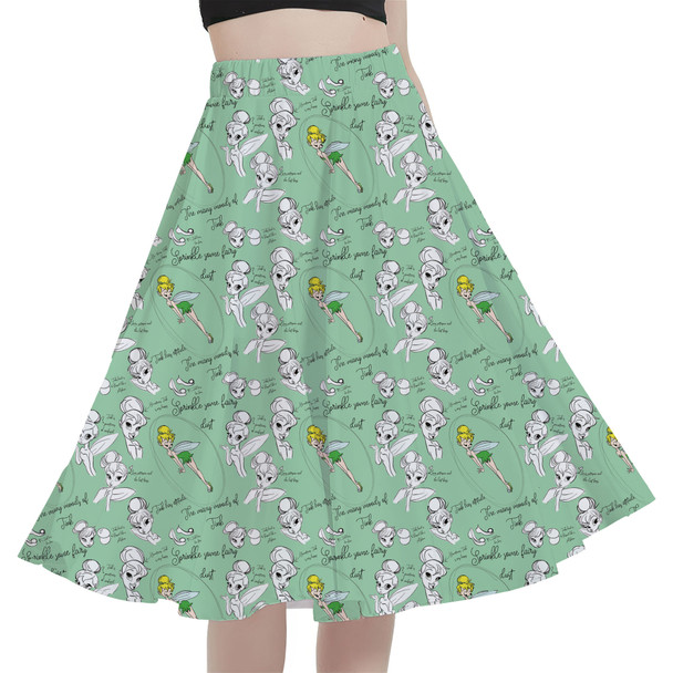 A-Line Pocket Skirt - Drawing Tinkerbell