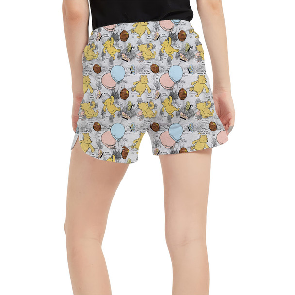 Women's Run Shorts with Pockets - Silly Old Bear