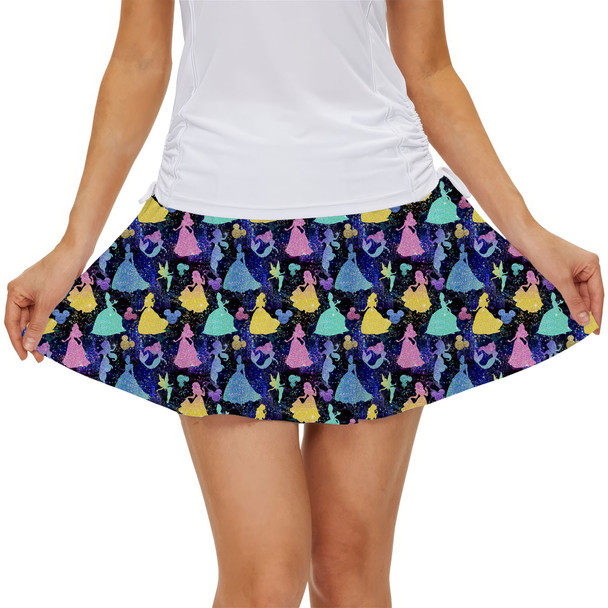 Women's Skort - Princess Glitter Silhouettes