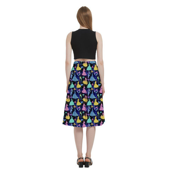 A-Line Pocket Skirt - Princess Glitter Silhouettes