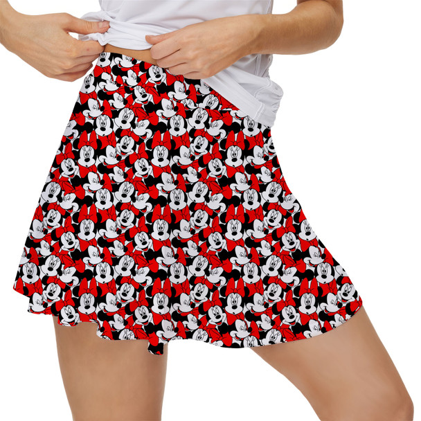 Women's Skort - Many Faces of Minnie Mouse