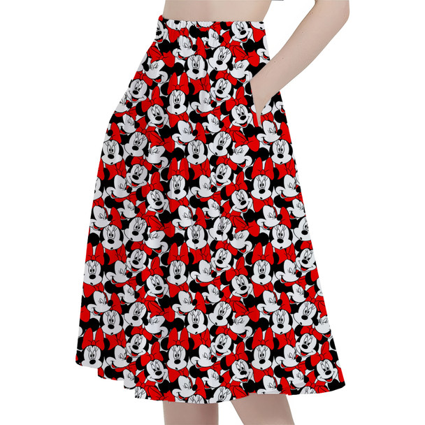 A-Line Pocket Skirt - Many Faces of Minnie Mouse
