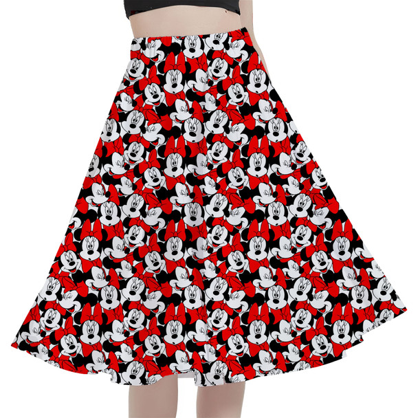 A-Line Pocket Skirt - Many Faces of Minnie Mouse